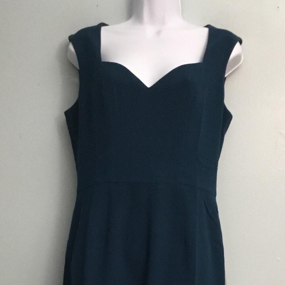Dress the Population Blue Sheath Midi Dress Sweetheart Neckline - Picture 6 of 14